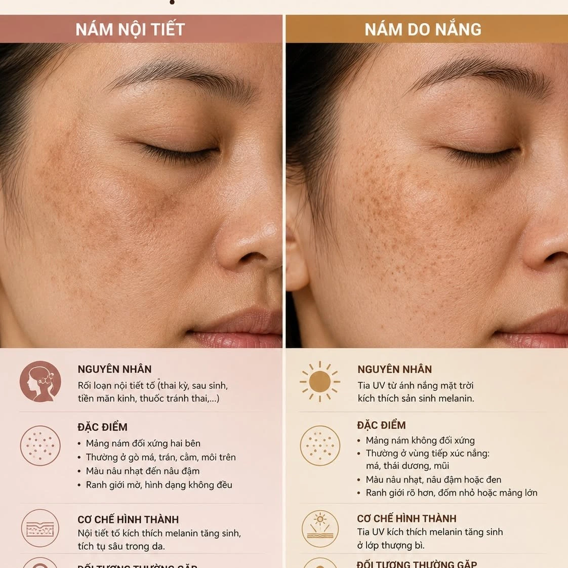 Nám nội tiết tại phòng khám da liễu Kim DMP Gò Vấp